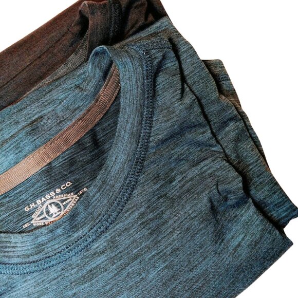 G.H.Bass & Co Quick Dry Blue & Gray Workout T-Shirts Set of 2, Men's L, EUC - Picture 15 of 16